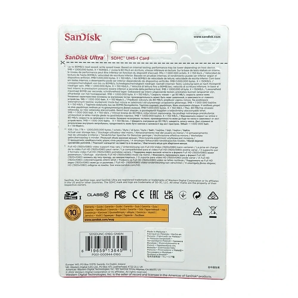 Sandisk Ultra 16gb SD card
